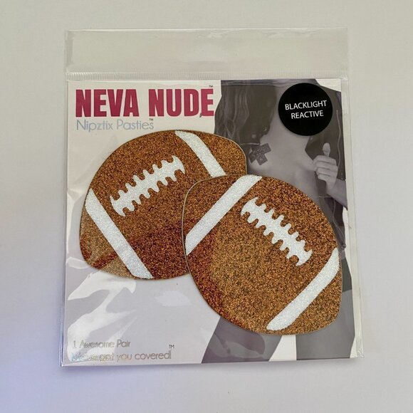 𝅺GLITTER football pasties - Picture 1 of 3